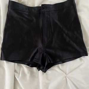 Black American Apparel Disco Shorts